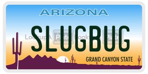 SLUGBUG  license plate in AZ