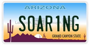 SOAR1NG  license plate in AZ