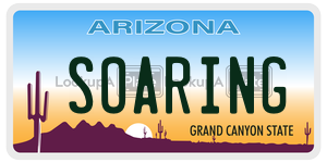 SOARING  license plate in AZ