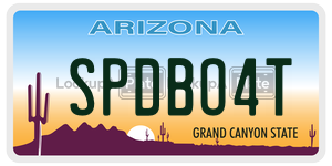 SPDBO4T license plate in Arizona