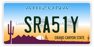 SRA51Y  license plate in AZ