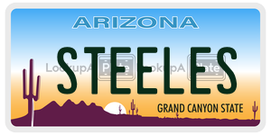 STEELES license plate in Arizona