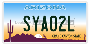 SYA02L  license plate in AZ