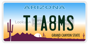 T1A8MS  license plate in AZ