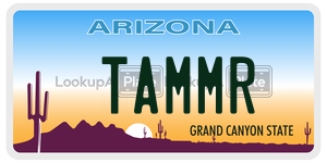 TAMMR  license plate in AZ