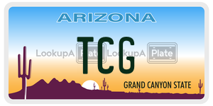 TCG license plate in Arizona