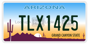 TLX1425  license plate in AZ