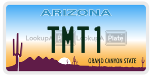 TMT1 license plate in Arizona