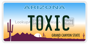 TOXIC license plate in Arizona