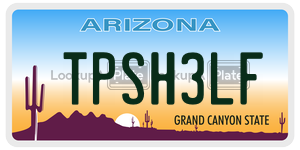 TPSH3LF  license plate in AZ