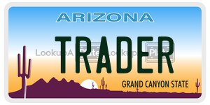 TRADER license plate in Arizona