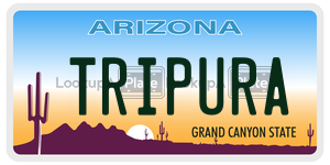 TRIPURA  license plate in AZ