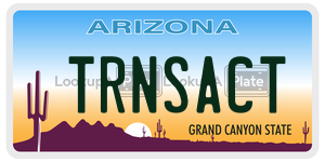 TRNSACT  license plate in AZ