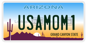 USAMOM1 license plate in Arizona