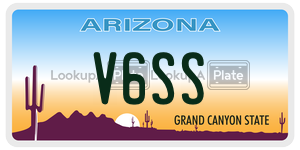 V6SS  license plate in AZ