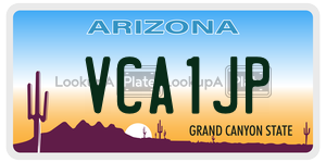 VCA1JP license plate in Arizona