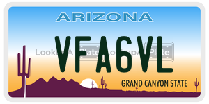 VFA6VL license plate in Arizona