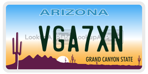 VGA7XN license plate in Arizona