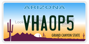 VHA0P5  license plate in AZ