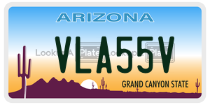 VLA55V license plate in Arizona