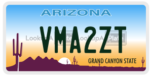 VMA2ZT  license plate in AZ