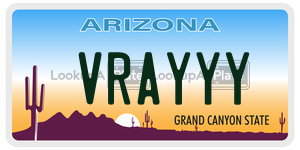 VRAYYY license plate in Arizona