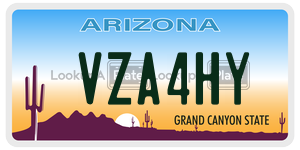 VZA4HY  license plate in AZ