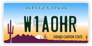 W1A0HR license plate in Arizona