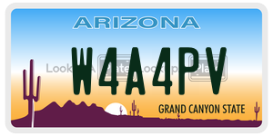 W4A4PV  license plate in AZ