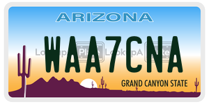 WAA7CNA license plate in Arizona