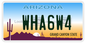 WHA6W4  license plate in AZ