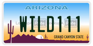 WILD111  license plate in AZ