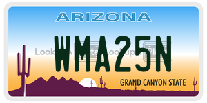WMA25N  license plate in AZ