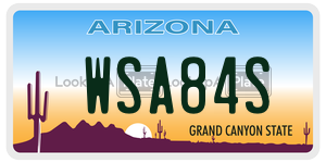 WSA84S  license plate in AZ