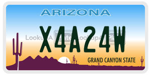 X4A24W  license plate in AZ