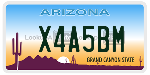 X4A5BM  license plate in AZ