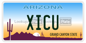 XICU license plate in Arizona