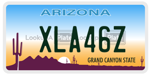 XLA46Z  license plate in AZ