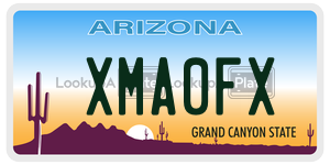 XMA0FX  license plate in AZ
