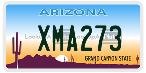 XMA273  license plate in AZ