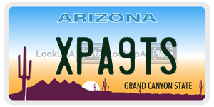 XPA9TS license plate in Arizona