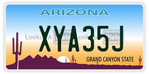 XYA35J license plate in Arizona