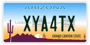 XYA4TX  license plate in AZ