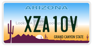 XZA10V license plate in Arizona