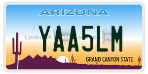 YAA5LM  license plate in AZ