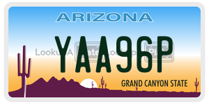 YAA96P license plate in Arizona