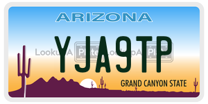YJA9TP  license plate in AZ