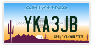 YKA3JB license plate in Arizona