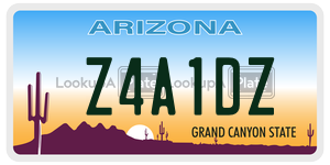 Z4A1DZ  license plate in AZ
