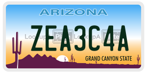 ZEA3C4A  license plate in AZ